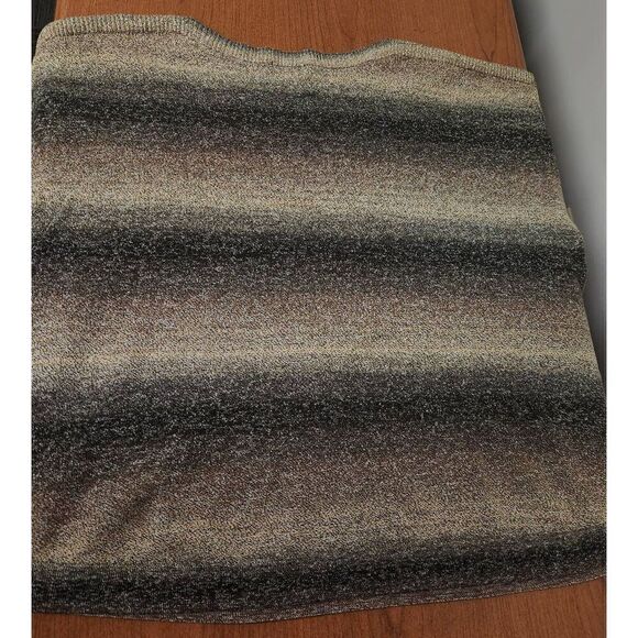 Croft & Barrow 2X brown striped top with 3/4 sleeves - Picture 5 of 6